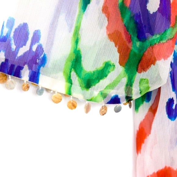 New Zara Printed Kaftan Dress Cover Up - Picture 8 of 15